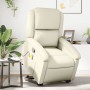 Sillón reclinable de masaje de pie cuero artificial color crema by , Armchairs - Ref: Foro24-3204234, Price: 284,25 €, Discou...