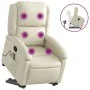 Sillón reclinable de masaje de pie cuero artificial color crema de , Sillones - Ref: Foro24-3204234, Precio: 297,08 €, Descue...