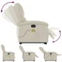 Sillón reclinable de masaje de pie cuero artificial color crema de , Sillones - Ref: Foro24-3204234, Precio: 297,08 €, Descue...