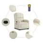 Sillón reclinable de masaje de pie cuero artificial color crema de , Sillones - Ref: Foro24-3204234, Precio: 297,08 €, Descue...