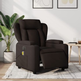 Sillón reclinable de masaje eléctrico tela marrón oscuro by , Armchairs - Ref: Foro24-3204475, Price: 300,90 €, Discount: %