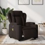 Sillón reclinable de masaje eléctrico tela marrón oscuro by , Armchairs - Ref: Foro24-3204475, Price: 300,90 €, Discount: %