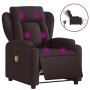 Sillón reclinable de masaje eléctrico tela marrón oscuro by , Armchairs - Ref: Foro24-3204475, Price: 300,90 €, Discount: %