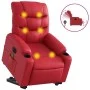 Sillón de majaje elevable eléctrico cuero artificial rojo by , Armchairs - Ref: Foro24-3206625, Price: 405,64 €, Discount: %