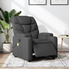 Sillón reclinable de masaje eléctrico tela gris oscuro by , Armchairs - Ref: Foro24-3204585, Price: 299,95 €, Discount: %