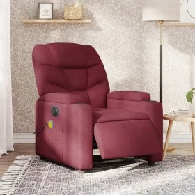 Sillón de masaje reclinable eléctrico tela rojo tinto by , Armchairs - Ref: Foro24-3204587, Price: 283,77 €, Discount: %
