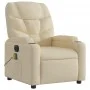 Sillón reclinable de masaje eléctrico tela color crema by , Armchairs - Ref: Foro24-3204593, Price: 284,07 €, Discount: %