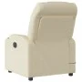 Sillón reclinable de masaje eléctrico tela color crema by , Armchairs - Ref: Foro24-3204593, Price: 284,07 €, Discount: %
