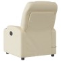 Sillón reclinable de masaje eléctrico tela color crema by , Armchairs - Ref: Foro24-3204593, Price: 279,23 €, Discount: %