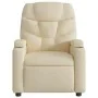 Sillón reclinable de masaje eléctrico tela color crema by , Armchairs - Ref: Foro24-3204593, Price: 284,07 €, Discount: %