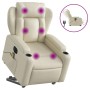 Sillón de masaje elevable eléctrico cuero sintético crema by , Armchairs - Ref: Foro24-3204566, Price: 368,84 €, Discount: %