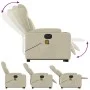 Sillón de masaje elevable eléctrico cuero sintético crema de , Sillones - Ref: Foro24-3204566, Precio: 393,84 €, Descuento: %