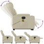 Sillón de masaje elevable eléctrico cuero sintético crema by , Armchairs - Ref: Foro24-3204566, Price: 368,84 €, Discount: %