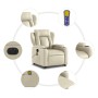 Sillón de masaje elevable eléctrico cuero sintético crema by , Armchairs - Ref: Foro24-3204566, Price: 368,84 €, Discount: %