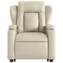 Sillón de masaje elevable eléctrico cuero sintético crema de , Sillones - Ref: Foro24-3204566, Precio: 393,84 €, Descuento: %