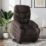 Sillón reclinable elevable tela marrón oscuro de , Sillones - Ref: Foro24-3204601, Precio: 281,76 €, Descuento: %