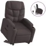 Sillón reclinable elevable tela marrón oscuro de , Sillones - Ref: Foro24-3204601, Precio: 281,76 €, Descuento: %