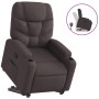 Sillón reclinable elevable tela marrón oscuro by , Armchairs - Ref: Foro24-3204601, Price: 264,29 €, Discount: %
