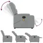 Leicht grauer Stoff-Fußmassagestuhl mit Liegefunktion. von , Sessel - Ref: Foro24-3204608, Preis: 297,41 €, Rabatt: %