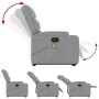 Sillón de masaje reclinable de pie de tela gris claro by , Armchairs - Ref: Foro24-3204608, Price: 282,78 €, Discount: %