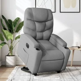 Sillón eléctrico reclinable elevable de tela gris claro by , Armchairs - Ref: Foro24-3204620, Price: 331,98 €, Discount: %