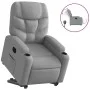 Sillón eléctrico reclinable elevable de tela gris claro de , Sillones - Ref: Foro24-3204620, Precio: 337,40 €, Descuento: %