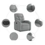 Sillón eléctrico reclinable elevable de tela gris claro de , Sillones - Ref: Foro24-3204620, Precio: 337,40 €, Descuento: %