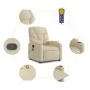 Silla de masaje reclinable de pie de tela color crema by , Armchairs - Ref: Foro24-3204617, Price: 319,75 €, Discount: %