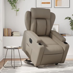 Sillón elevable eléctrico cuero artificial capuchino de , Sillones - Ref: Foro24-3204564, Precio: 341,21 €, Descuento: %