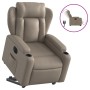 Sillón elevable eléctrico cuero artificial capuchino by , Armchairs - Ref: Foro24-3204564, Price: 341,21 €, Discount: %