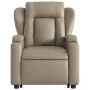 Sillón elevable eléctrico cuero artificial capuchino by , Armchairs - Ref: Foro24-3204564, Price: 364,54 €, Discount: %