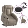 Sillón elevable eléctrico cuero artificial capuchino by , Armchairs - Ref: Foro24-3204564, Price: 364,54 €, Discount: %