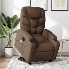 Sillón de masaje eléctrico reclinable elevable tela marrón by , Armchairs - Ref: Foro24-3204636, Price: 327,29 €, Discount: %