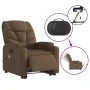 Sillón de masaje eléctrico reclinable elevable tela marrón by , Armchairs - Ref: Foro24-3204636, Price: 348,01 €, Discount: %