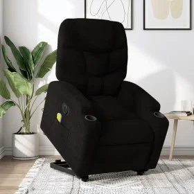 Sillón de masaje eléctrico reclinable elevable tela negro by , Armchairs - Ref: Foro24-3204634, Price: 337,49 €, Discount: %