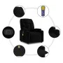 Elektrischer, verstellbarer, wiederaufladbarer Massagesessel aus schwarzem Stoff. von , Sessel - Ref: Foro24-3204634, Preis: ...