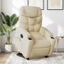 Sillón de masaje eléctrico reclinable elevable tela crema by , Armchairs - Ref: Foro24-3204641, Price: 373,55 €, Discount: %