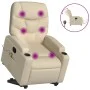 Sillón de masaje eléctrico reclinable elevable tela crema by , Armchairs - Ref: Foro24-3204641, Price: 373,55 €, Discount: %