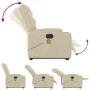 Sillón de masaje eléctrico reclinable elevable tela crema by , Armchairs - Ref: Foro24-3204641, Price: 373,55 €, Discount: %