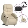 Sillón de masaje eléctrico reclinable elevable tela crema by , Armchairs - Ref: Foro24-3204641, Price: 373,55 €, Discount: %