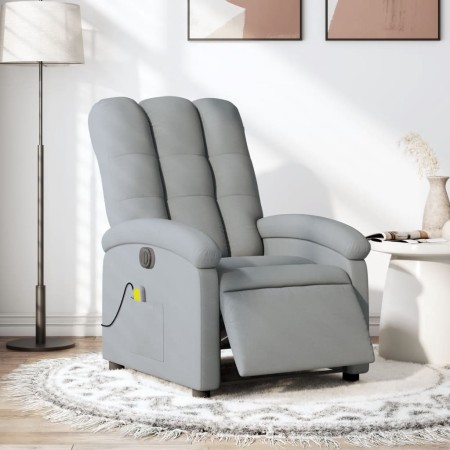 Sillón reclinable de masaje eléctrico tela gris claro by , Armchairs - Ref: Foro24-3204080, Price: 291,59 €, Discount: %