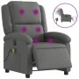 Sillón reclinable de masaje eléctrico tela gris oscuro by , Armchairs - Ref: Foro24-3204153, Price: 257,83 €, Discount: %
