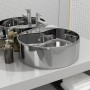 Waschbecken mit Überlauf 46,5x15,5 cm Silberkeramik von vidaXL, Sinkt - Ref: Foro24-143865, Preis: 73,86 €, Rabatt: %