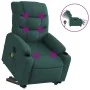 Sillón masaje eléctrico reclinable elevable tela verde oscuro by , Armchairs - Ref: Foro24-3206678, Price: 394,69 €, Discount: %
