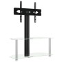 Eck-TV-Möbel mit 2 Ebenen für 32-70 Zoll, schwarz-silberfarben. von , TV-Möbel - Ref: Foro24-358168, Preis: 108,57 €, Rabatt: %