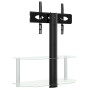 Eck-TV-Möbel mit 2 Ebenen für 32-70 Zoll, schwarz-silberfarben. von , TV-Möbel - Ref: Foro24-358168, Preis: 108,57 €, Rabatt: %