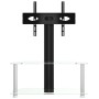 Eck-TV-Möbel mit 2 Ebenen für 32-70 Zoll, schwarz-silberfarben. von , TV-Möbel - Ref: Foro24-358168, Preis: 108,57 €, Rabatt: %