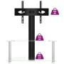 Eck-TV-Möbel mit 2 Ebenen für 32-70 Zoll, schwarz-silberfarben. von , TV-Möbel - Ref: Foro24-358168, Preis: 102,41 €, Rabatt: %