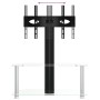 Eck-TV-Möbel mit 2 Ebenen für 32-70 Zoll, schwarz-silberfarben. von , TV-Möbel - Ref: Foro24-358168, Preis: 108,57 €, Rabatt: %