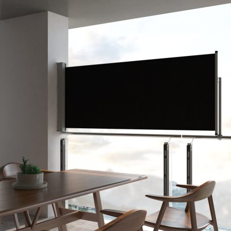 Einziehbare Seitenmarkise für Terrasse 100x300 cm schwarz von vidaXL, Sonnenschirme - Ref: Foro24-45184, Preis: 75,87 €, Raba...